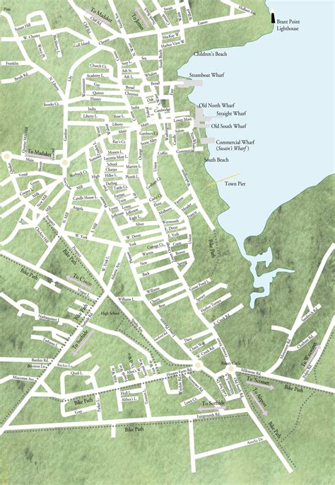 street map of nantucket.